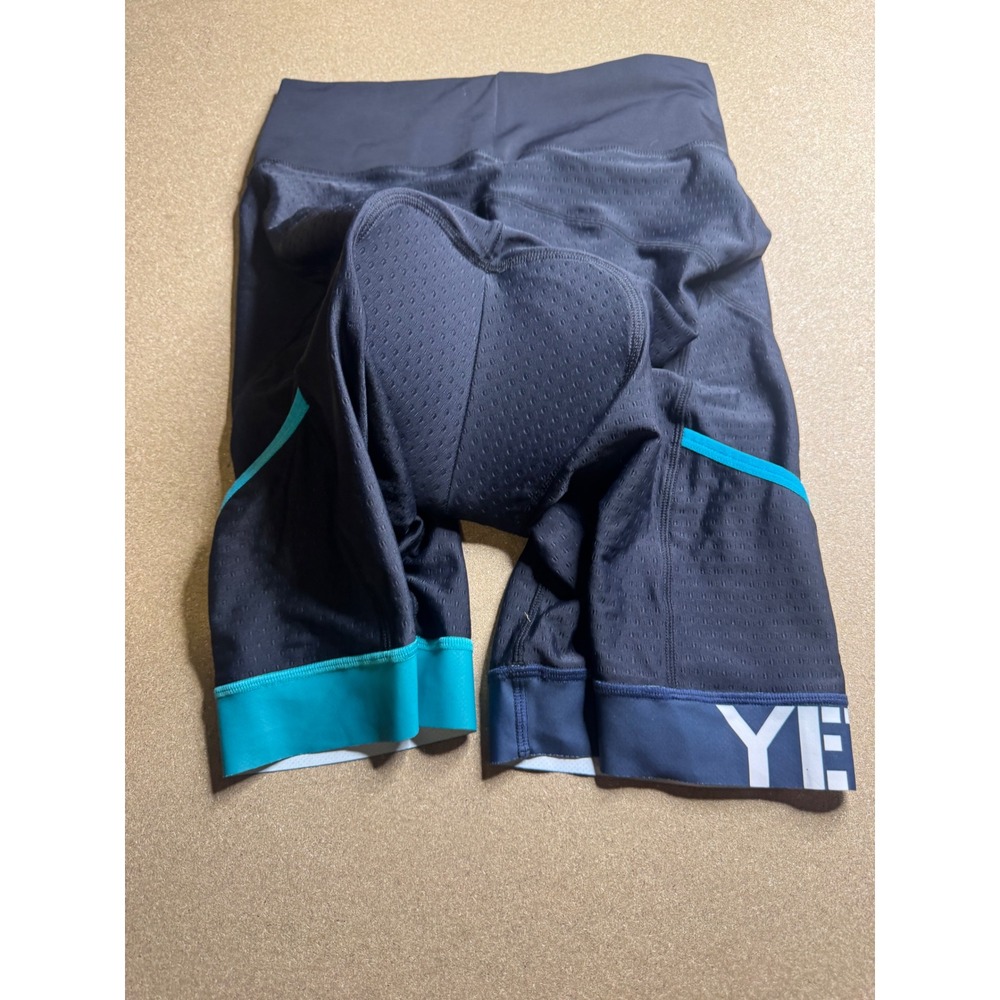 Yeti Cycles Bettie Women XL Padded Cycling Liner Shorts Mesh Blue Turquoise MTB